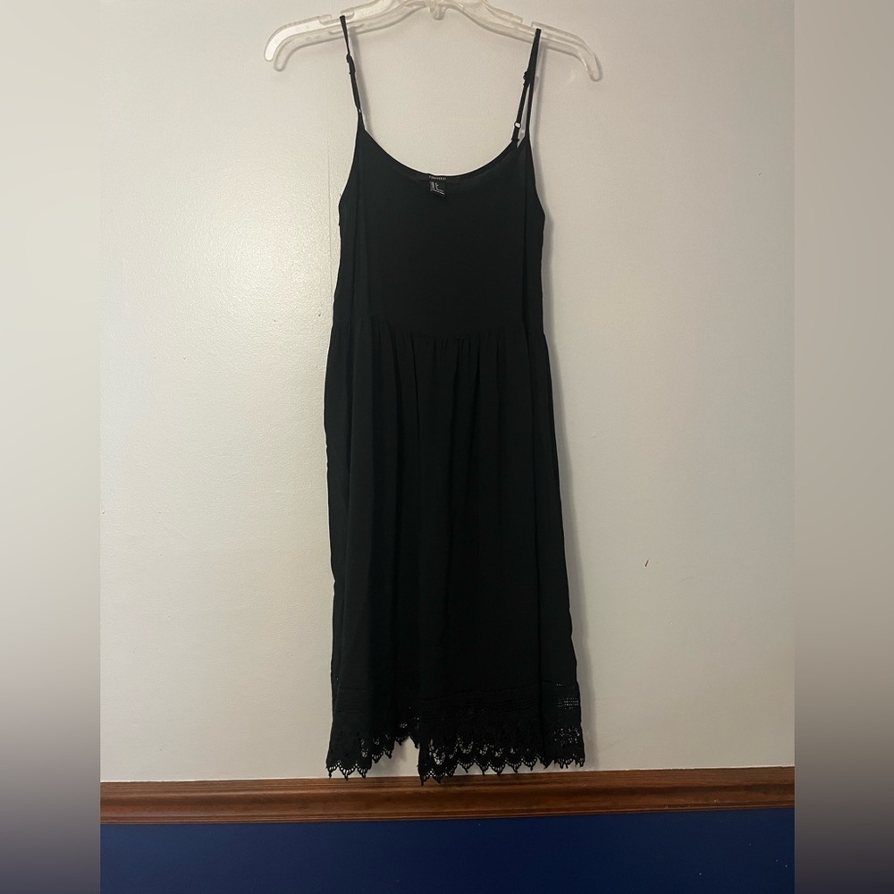 Black Dress with Lace Detail